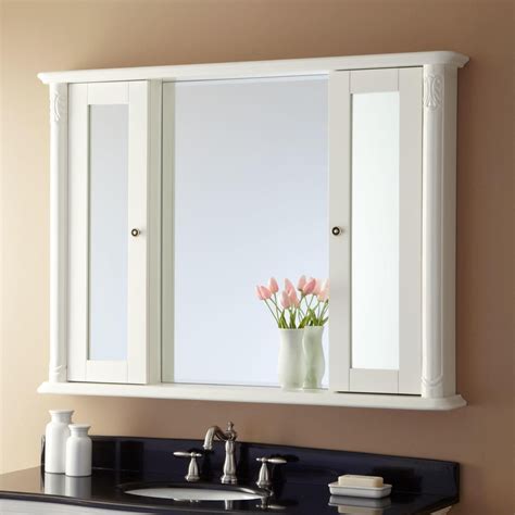 traditional bathroom cabinet with mirror